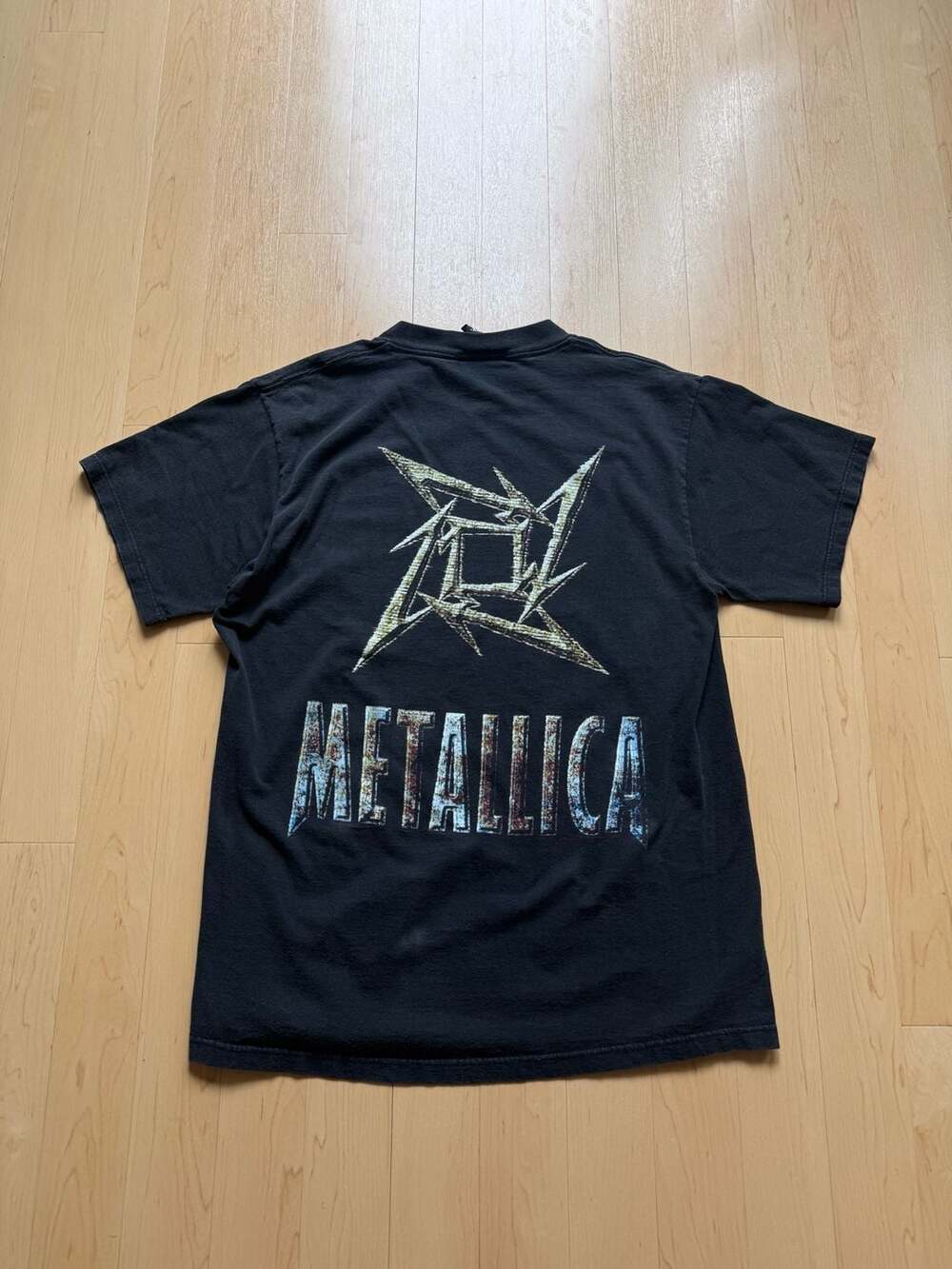 90s Metallica Ninja Star T-Shirt Black